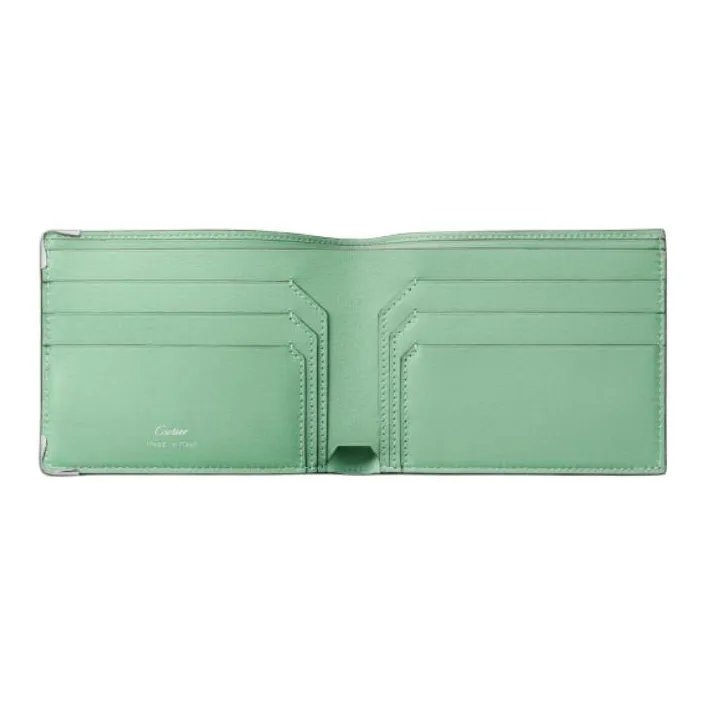 CARTIER Must De Cartier Calfskin Wallet Women's Gradient Leaf Green-2