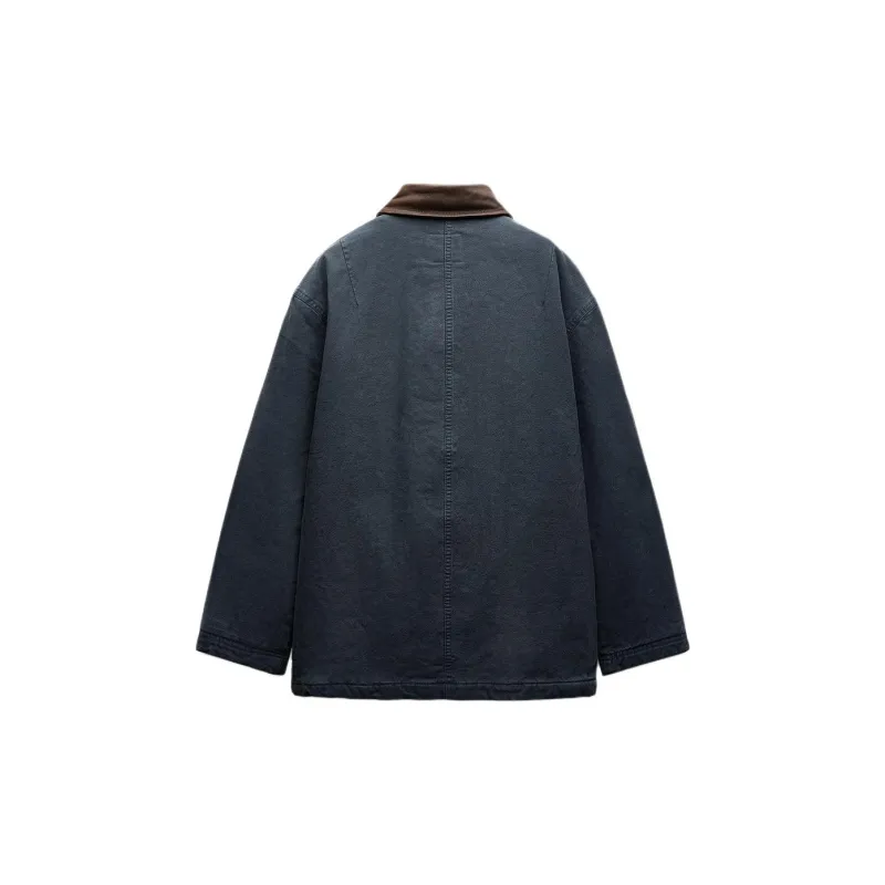 ZARA ZW Series Jackets & Coats Women's Dark Blue-1