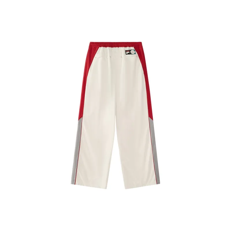 FILA FUSION Knitted Sports Pants Women's Vanilla White-1