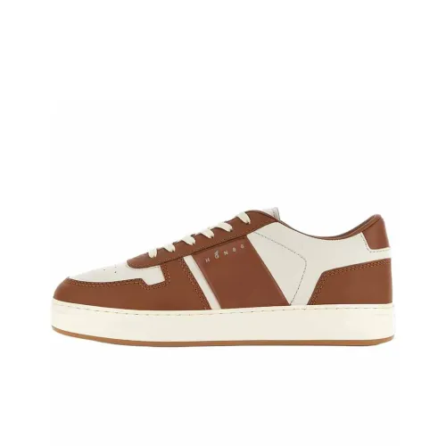 HOGAN H TV Low Top Skateboard Shoes 3.5cm Men's White Brown