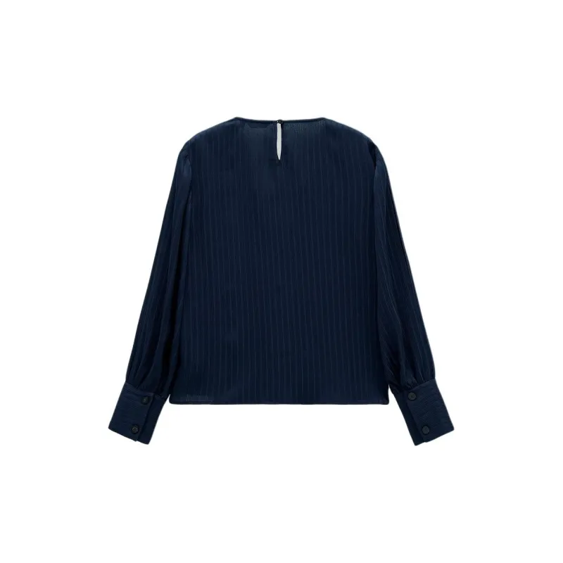 INSUN Shirts Women's Navy Blue-1