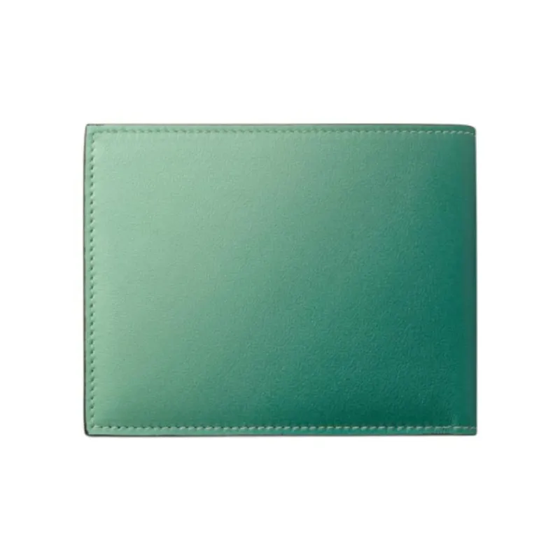 CARTIER Must De Cartier Calfskin Wallet Women's Gradient Leaf Green-1