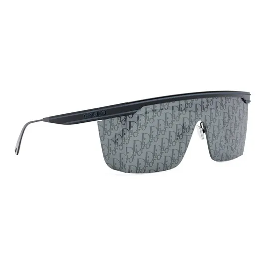 DIOR Acetate Irregular Shape Sunglasses Unisex Black-3