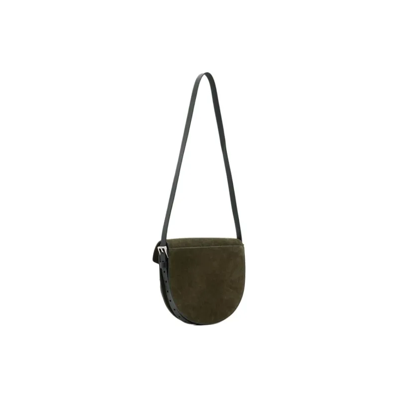 ALLSAINTS Suede Saddle Bags Shoulder Bags Women's Green-2