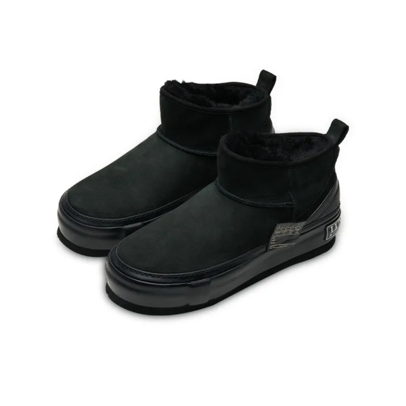 VESSEL Warm And Wear Resistant Short Snow Boots Unisex Black-6