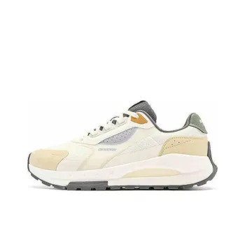 QIAODAN Anti Slip And Wear Resistant Coverage Low Top Casual Shoes Men's Beige Yellow