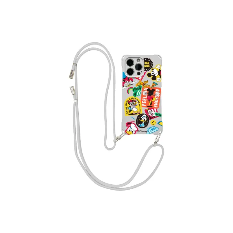 Disney Silicone Material Cute Mickey Crossbody Phone Cases Compatible With Apple 16 Pro Max/Pro/Plus/15/14/13-12