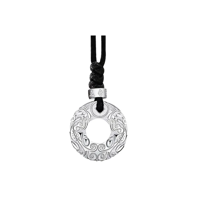 Yuanyanghuangjin 999 Fine Silver Necklaces Men's-0