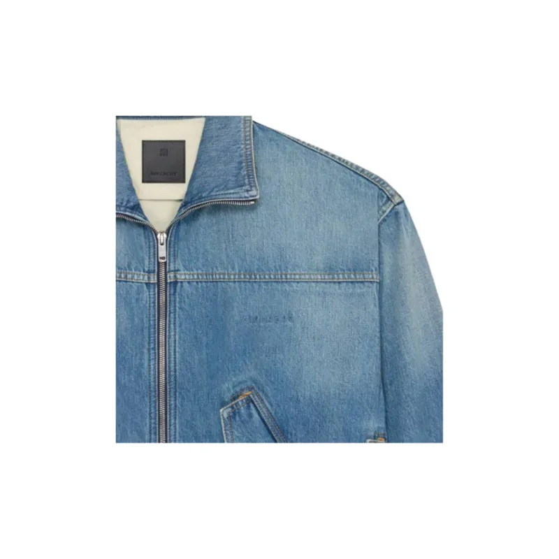 Givenchy Bomber Jacket In Denim Jackets & Coats Men's Medium Blue-7