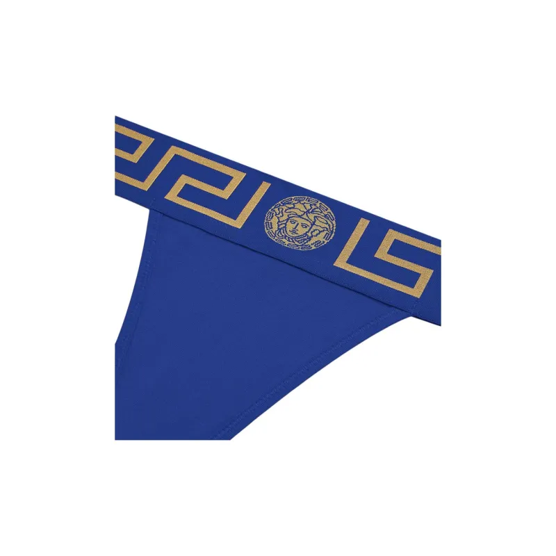 VERSACE Greca Border Thong 'Bluette'-2