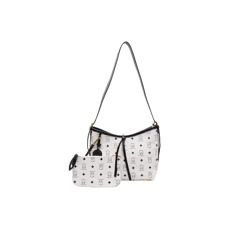 LUVISTRUE PU Commute Shoulder Bag Tote Regular Women's Brown/Pink/Ecru/Black/White-21