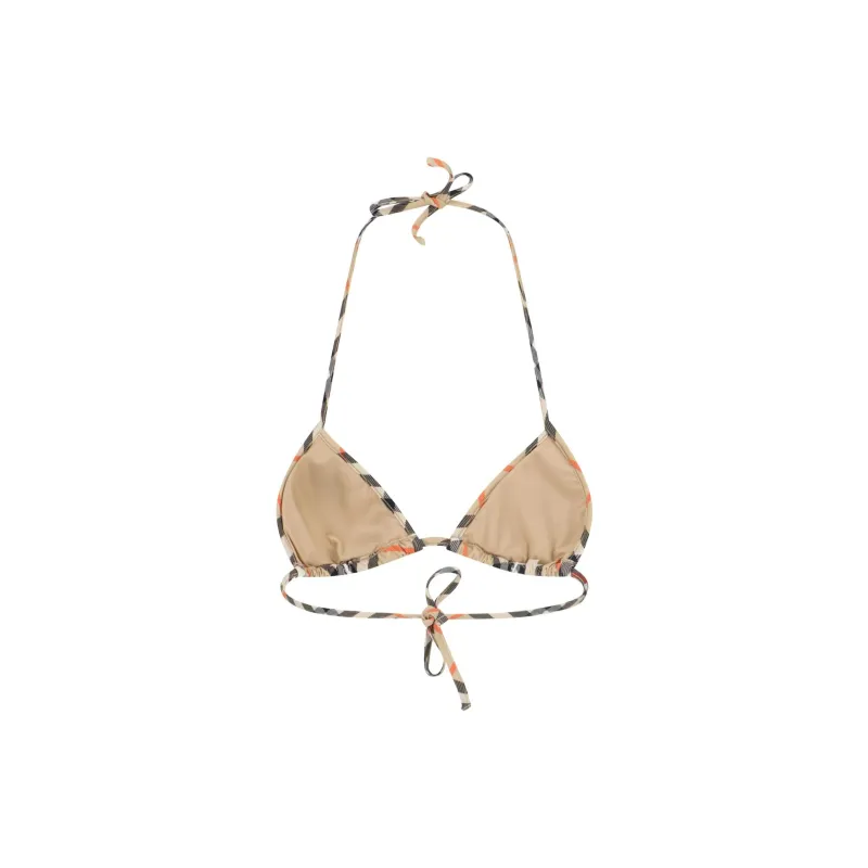 Burberry Check Pattern Halterneck Bikini Top-1