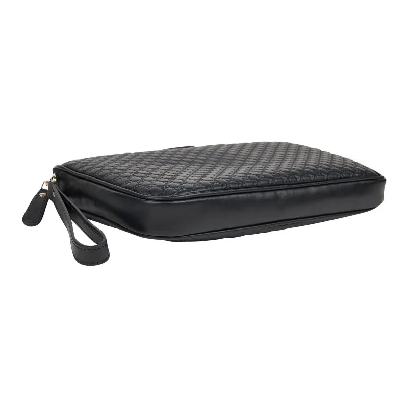 GUCCI Cow Leather Clutches Handbags Women's Black-3