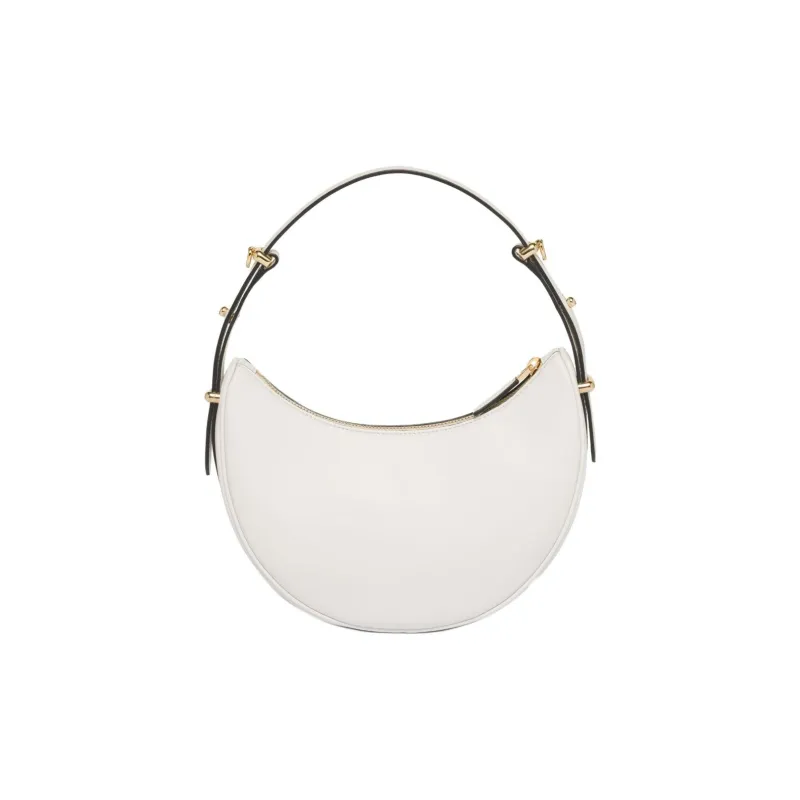 PRADA Leather Shoulder Bag Women's White-2