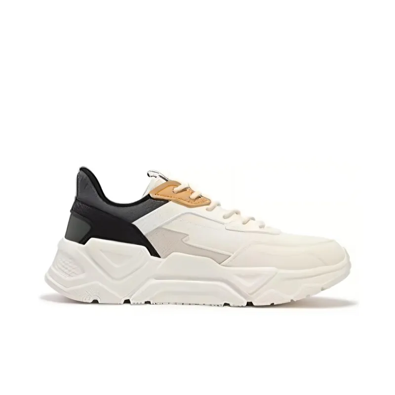 361° Wear Resistant Low Top Casual Shoes Men's White Gray Black-1
