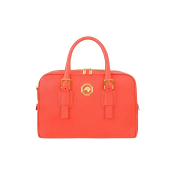 STEFANO RICCI Calfskin Briefcases Men's Orange Red