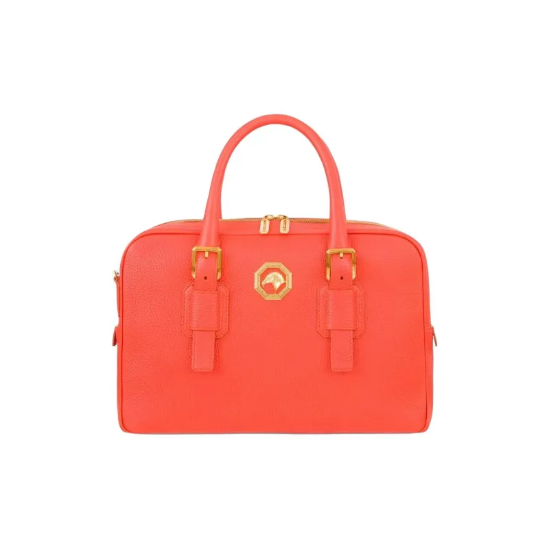 STEFANO RICCI Calfskin Briefcases Men's Orange Red-0
