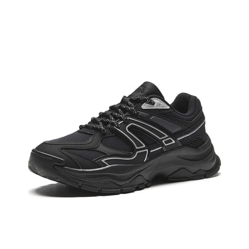 Anta Scorching OG 1 Cushioning Wear Resistant Low Top Chunky Sneakers Women's Black Gray Silver-1