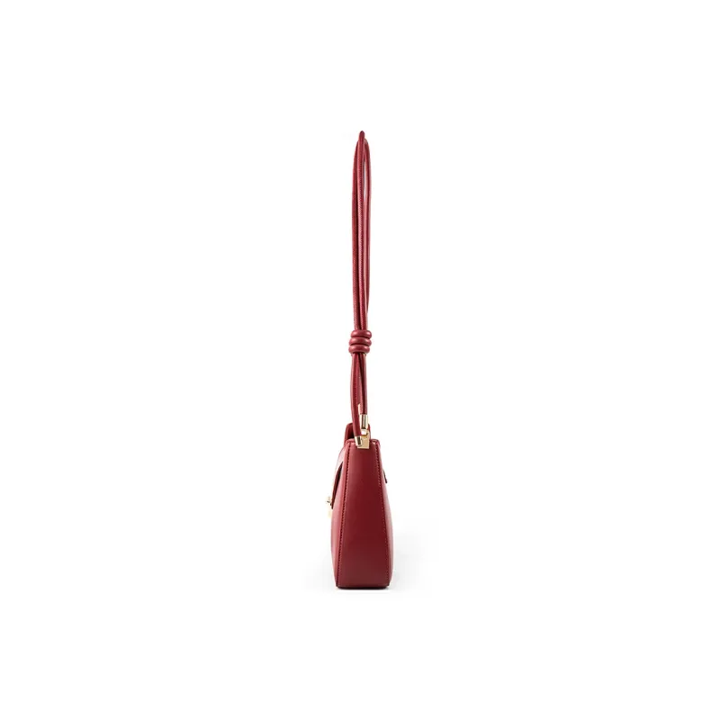 Vigno Synthetic Leather Shoulder Bag Baguette Bag Regular Women's Red-12
