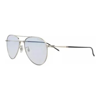 MONTBLANC Metal Aviator Sunglasses Men's Silver