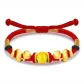 Coiled Snake Gold Coin Bead Bracelet[Red String]