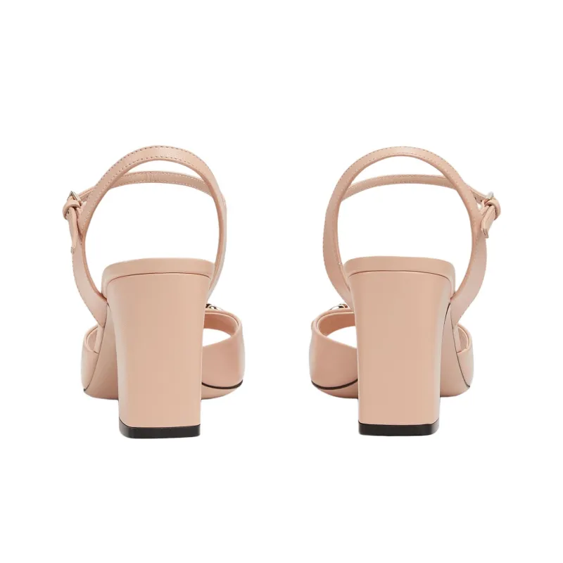 GUCCI Horsebit Strap Sandals 7.5cm Women's Pink-4