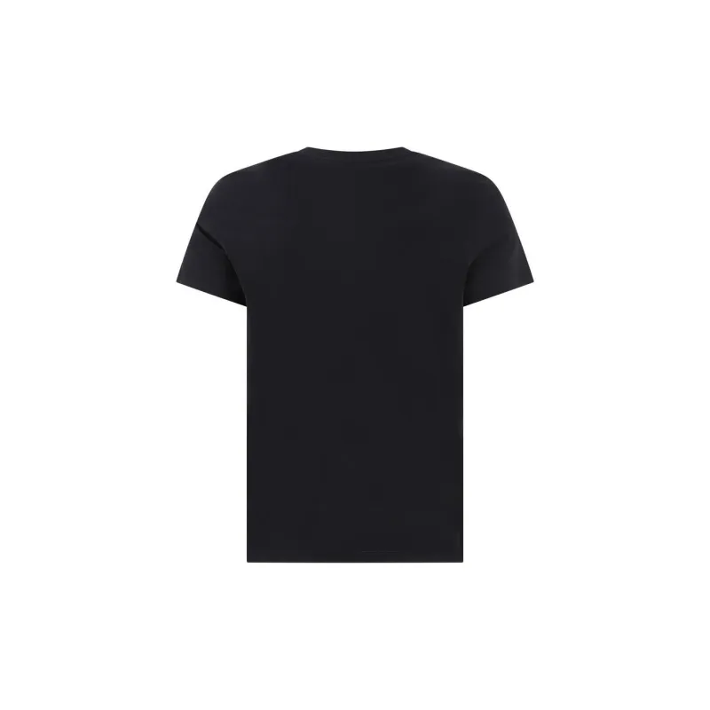 BALMAIN Flocked Logo Crewneck T Shirt-1