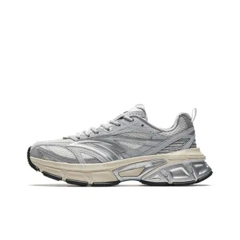 Anta Wear Resistant Cushioning Warm Low Top Casual Shoes Women's White Gray Silver