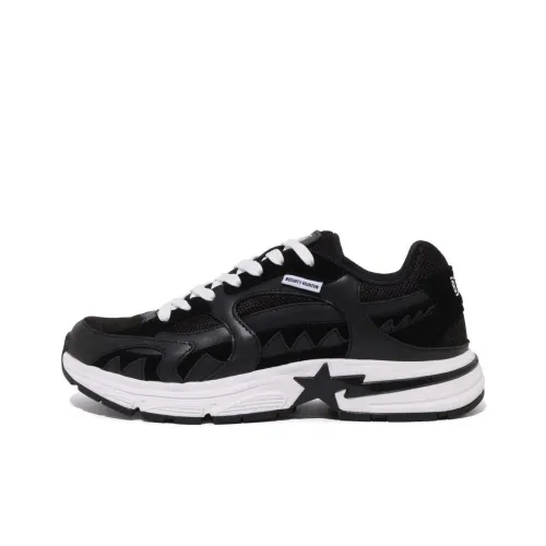 BOUNTY HUNTER x A BATHING APE SHARK STA Cushioning Low Top Casual Shoes Men's Black