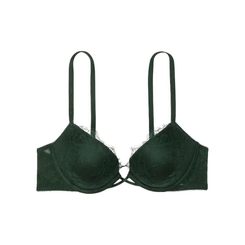 Victoria's Secret 24 Big Show Collection VERY SEXY Bra Women's Velour Green-0