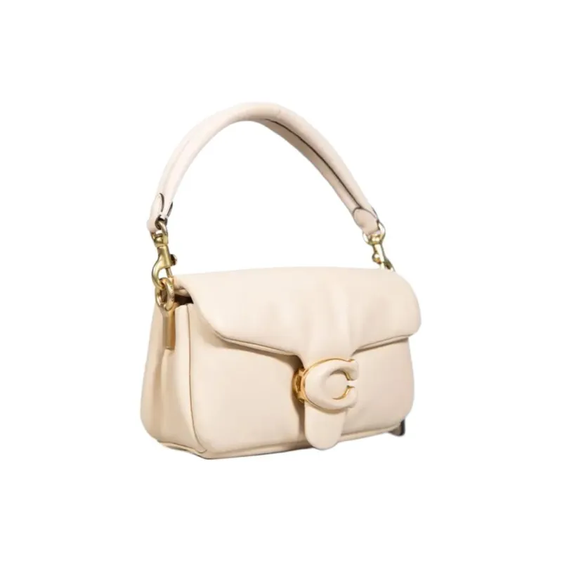 COACH Pillow Nappa Leather Pillow Bag Portable Crossbody Bag Shoulder Bag Small Size Women's Milk White-1