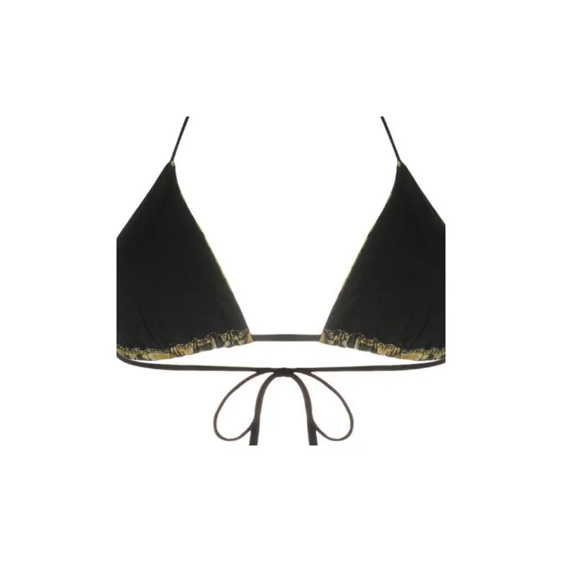 VERSACE Barocco Print Bikini Top 'Black/Gold'-5