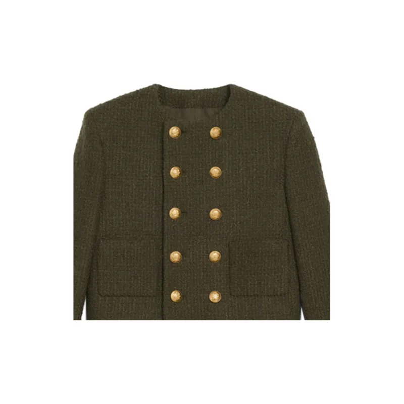 CELINE Jacket Women's Dark Khaki-4