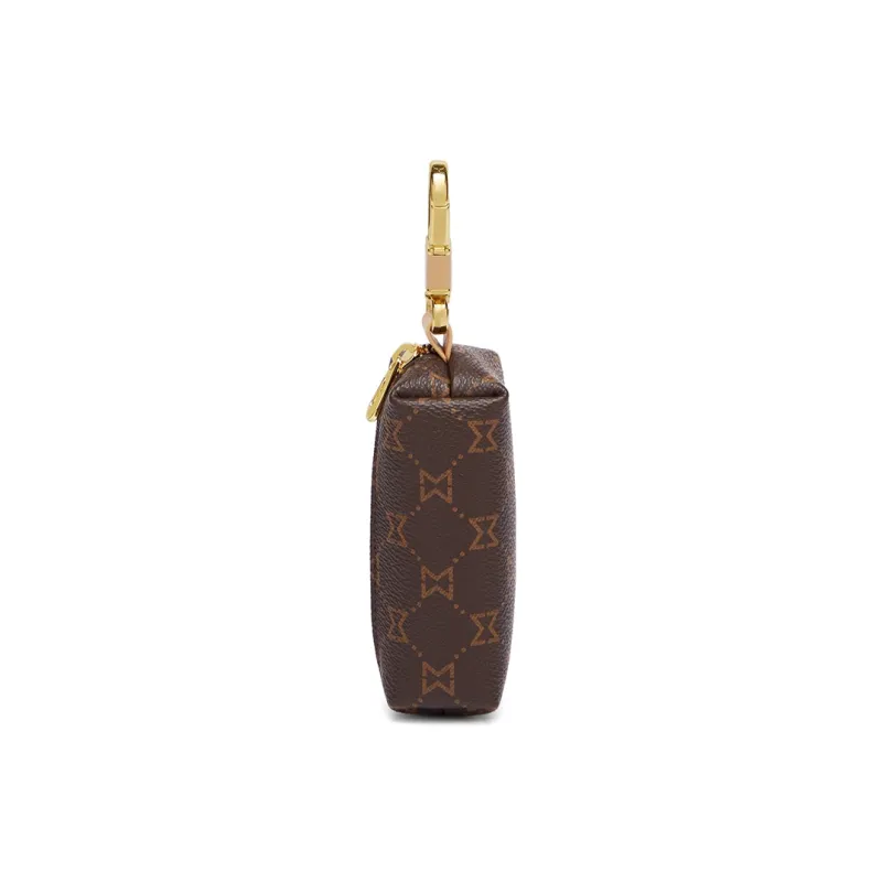 MashaLanti PVC Key Pouch Small Size Women's Dark Brown/Coffee-1