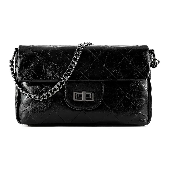 Vigno Synthetic Leather One Shoulder Crossbody Regular Women's Black-1