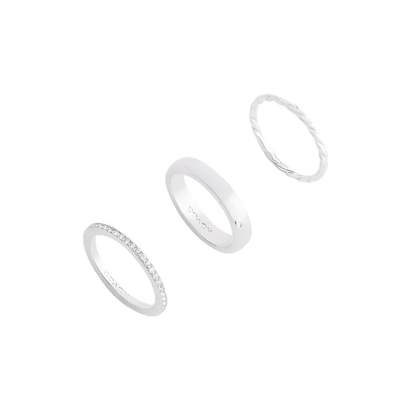 COACH Glass Rings Women's Silver-1