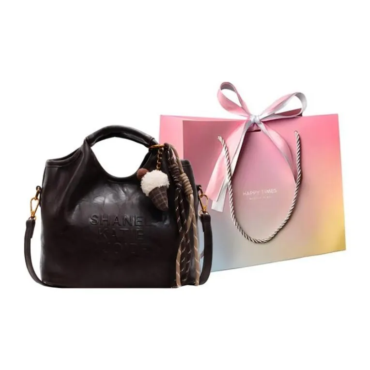 Yalu PU Handbag Medium Size Women's Black/Brown/Coffee-0