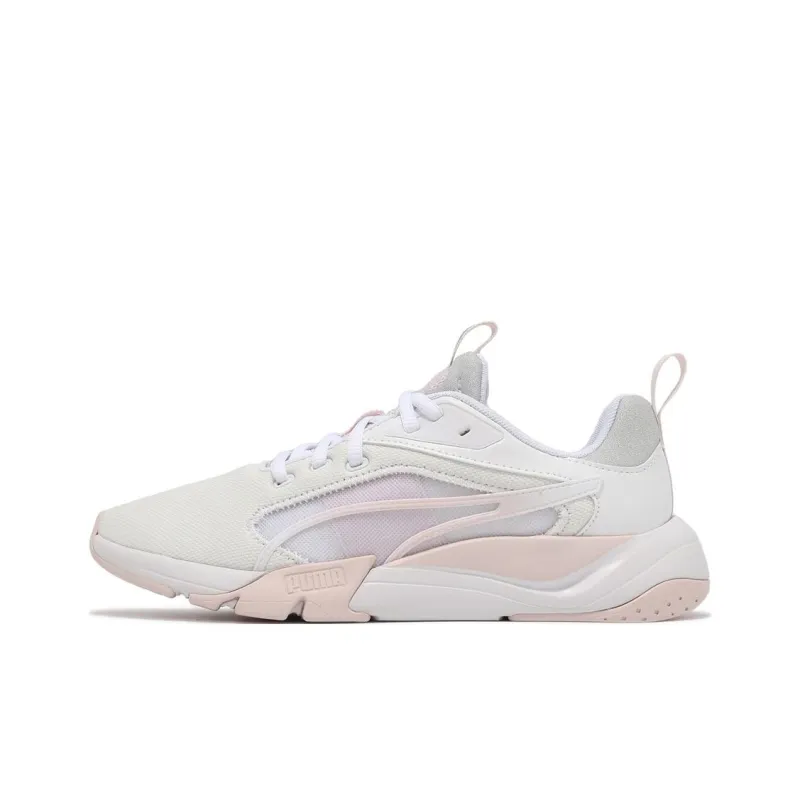 PUMA Zora Anti Slip Wear Resistant Low Top Casual Running Shoes Women's White Pink-0
