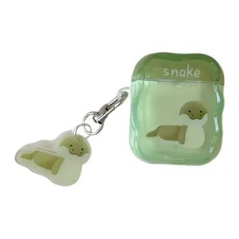 SUGIBUGI Compatible With AirPods 1st/2nd/3rd Gen/Pro/2nd Gen Pro TPU Cute Cartoon Adorable Snake Headphone Cases