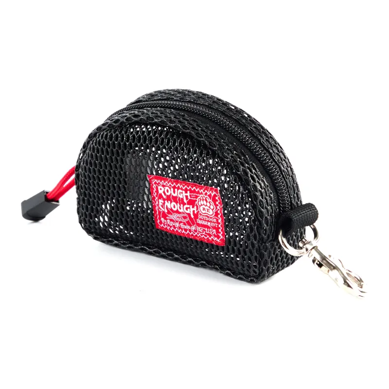 Rough Enough PVC Mesh Coin Purse Regular Unisex Black-3