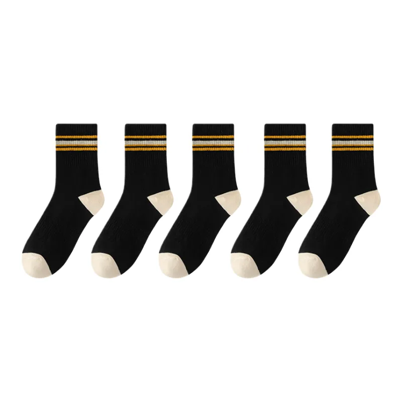 Cotton Gene Mid Calf Socks Men's 5 Pack-7