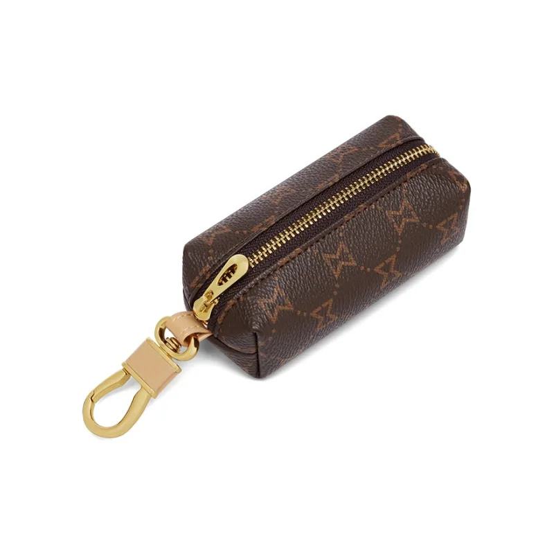 MashaLanti PVC Key Pouch Small Size Women's Dark Brown/Coffee-3