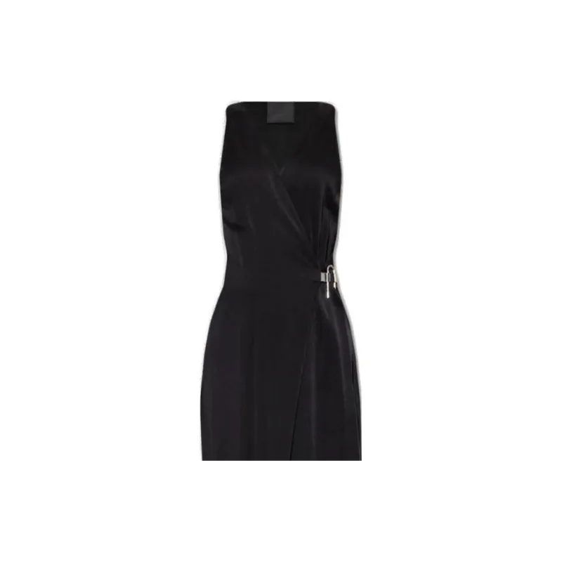 Givenchy Wrap-Over U-Lock Closure Midi Dress-3