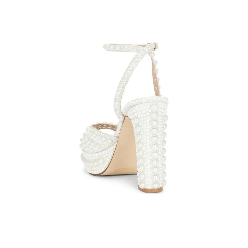 STEVE MADDEN ASSURED Strap Sandals 11.5cm Women's White-3