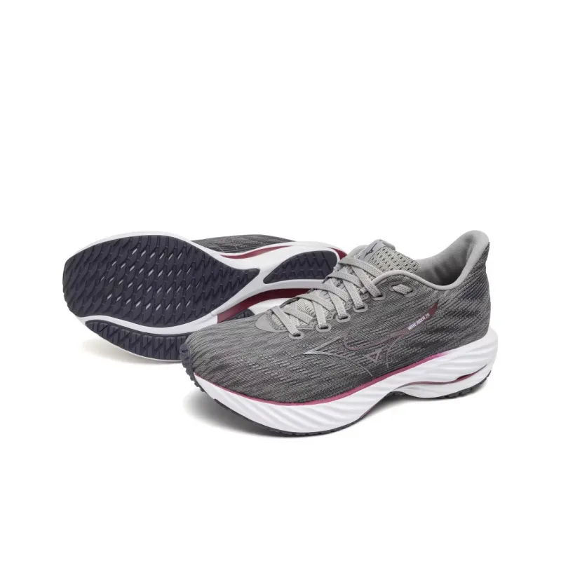 Mizuno Women's Wave Rider 28 'Ultimate Grey Cosmo Chrome' Women's-4