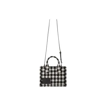 Sandro Polyester Tote Bag Shopping Bag Shoulder Bag Crossbody Bag Handbag Small Size Women's Black & White