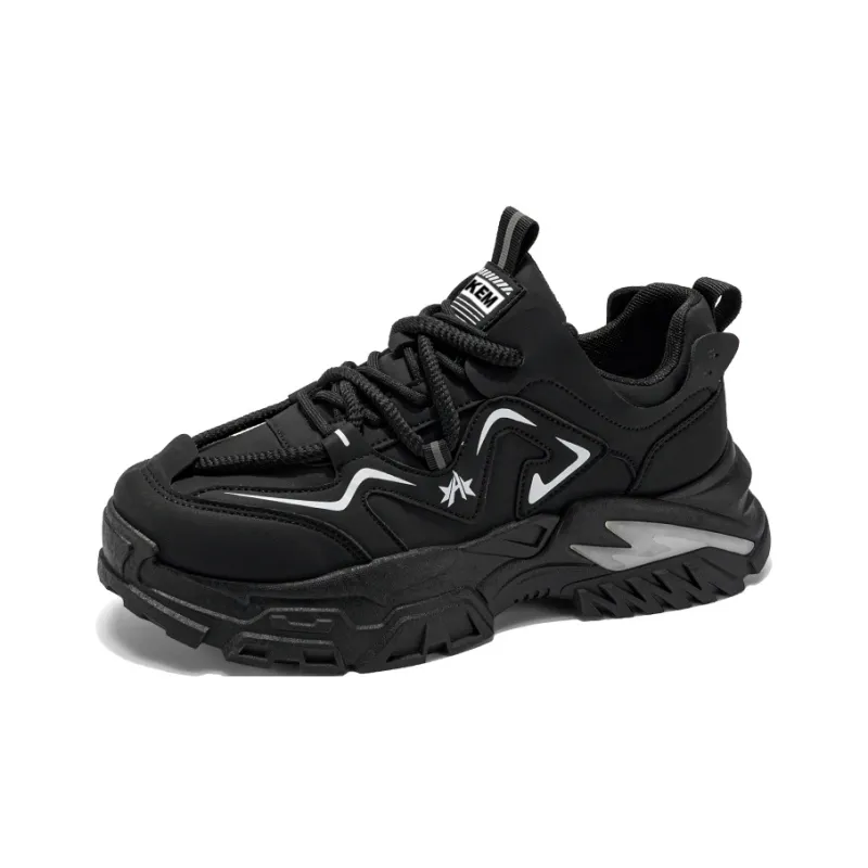 JKEM Anti-Slip And Wear-Resistant Height Increasing Low-Top Chunky Sneakers Men's-1