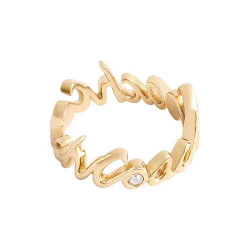 COACH Brass-Plated Rings Unisex Gold