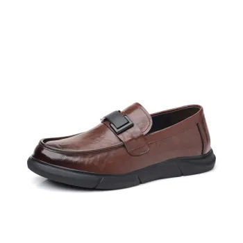 Poitulas Men's Casual Shoes Men Low Top Black/Brown