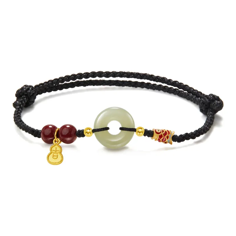 AGOVSKI Hetian Jade Bracelets Pale Greenish White Jade Unisex-6